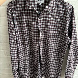 Sperry Men's Maroon and White Checkered Shirt